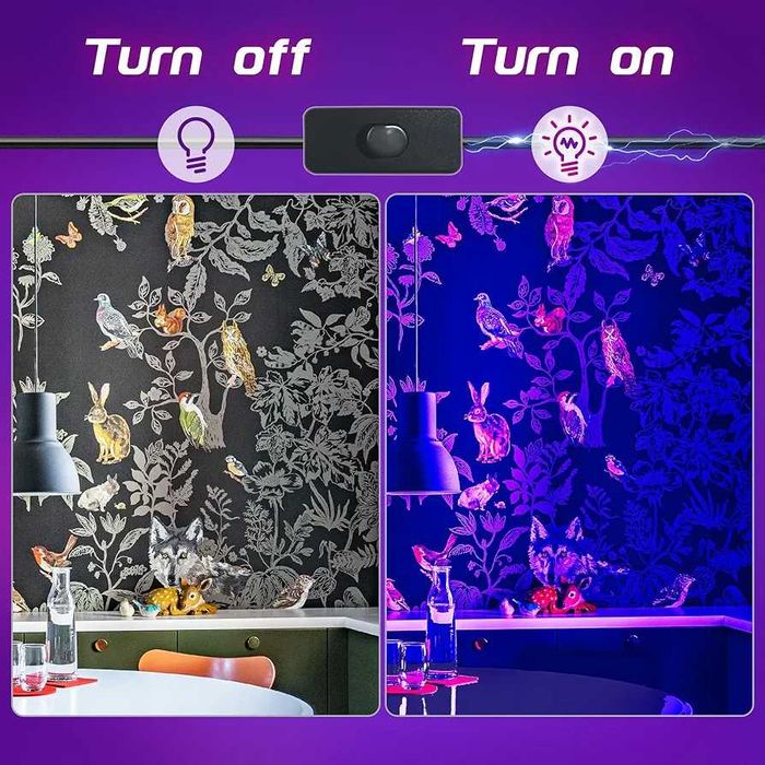 2 proiectoare UV 100 W rezistente la apa Disco/Club/party