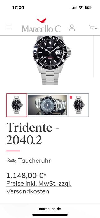 Marcello C Tridente Diver 44mm, Бартер