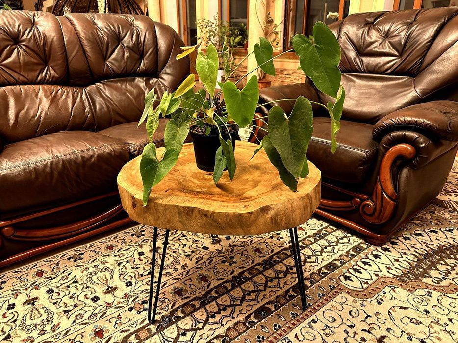 Деревянные столики с эпоксидной смолой слэб