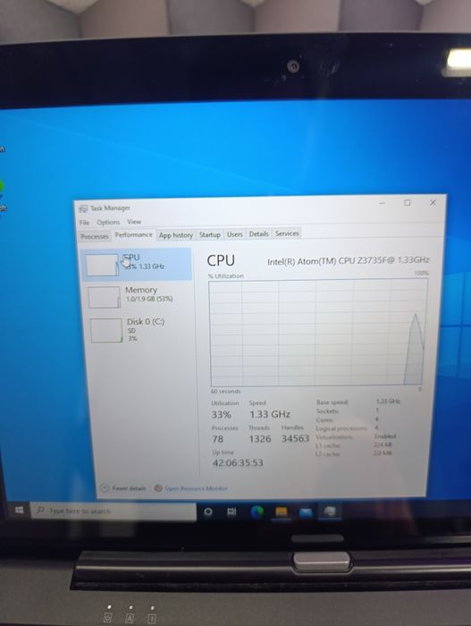 Mini laptop 2 în 1 oddys germany procesor Intel  școală sau diagnoza
