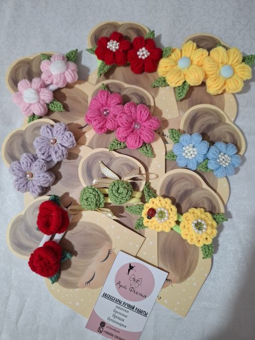 Броши,заколки,бантики,бутоньерки тд. Ручная работа!