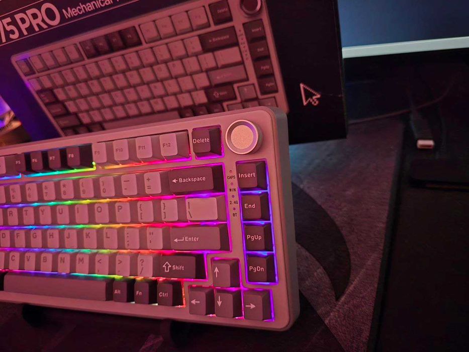 Tastatura Mecanica Custom YUNZII B75 PRO 75% Wireless Grey - HotSwap