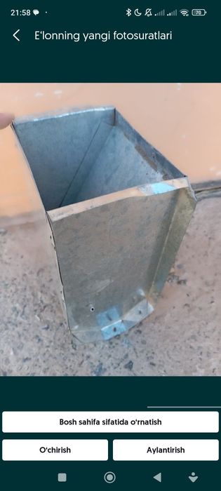 Quyonlar uchun yem idish