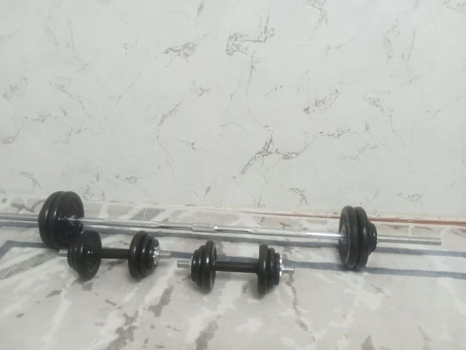 Штанга на продажу гантели и штанга бу но как новая