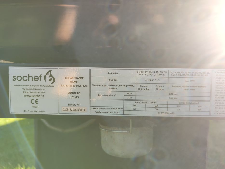 Gratar pe gaz  Sochef