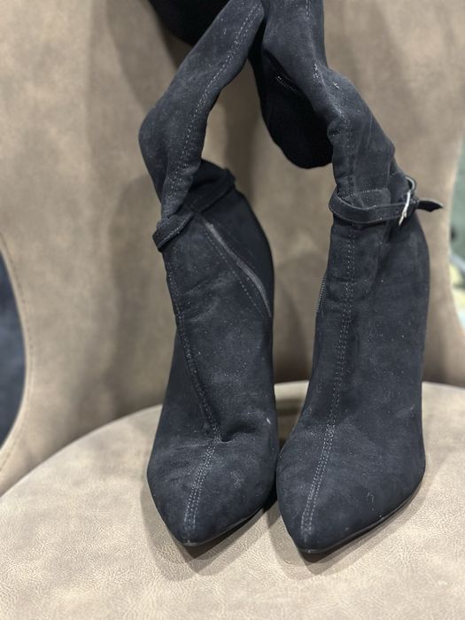 Високи ботуши (чизми) естествен велур