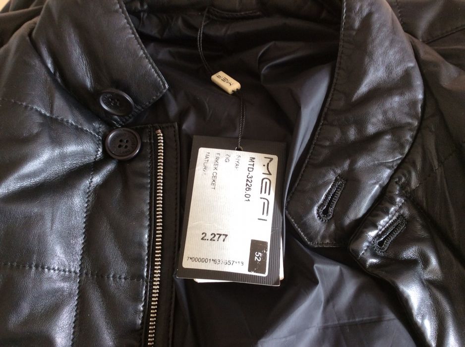 Мужская кожаная куртка 62 размера