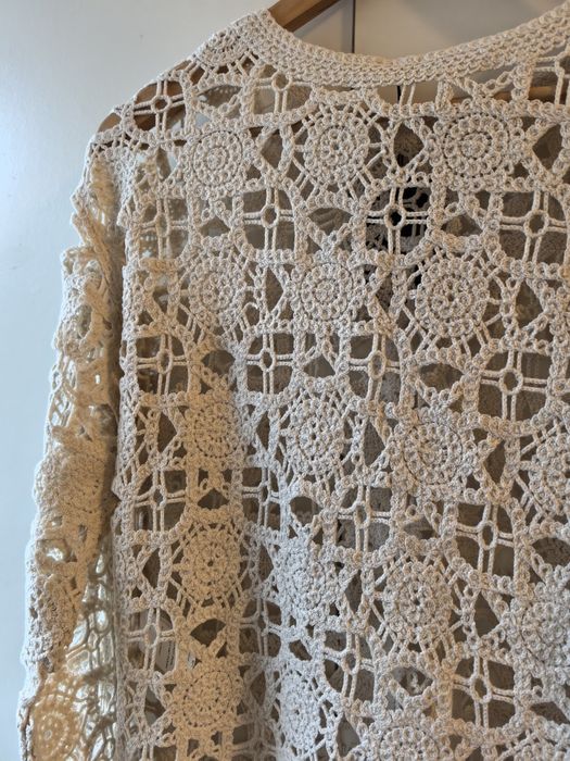 Bluză bej macrame Dasha nouă, cu etichetă