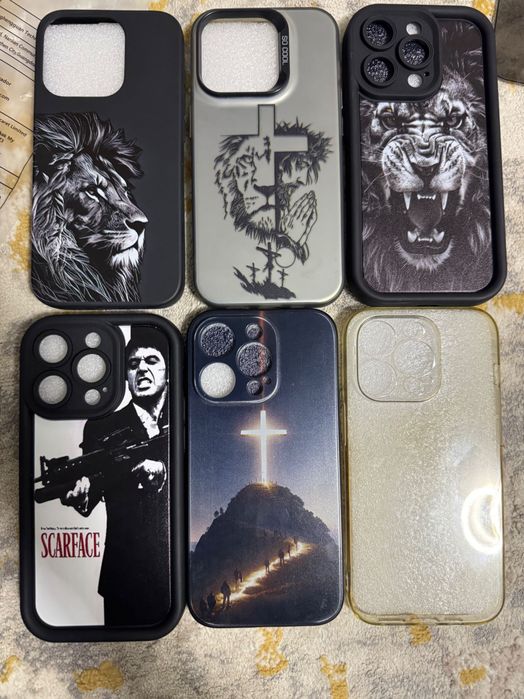 Folie sticlă privacy + huse iPhone 14/15 pro și cabluri încărcare