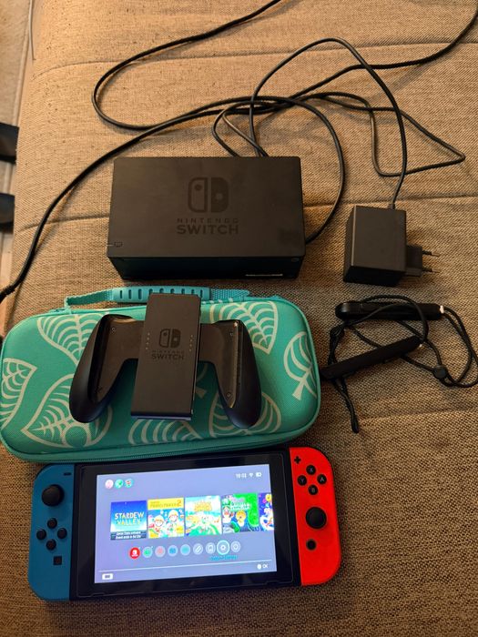 Nintendo Switch cu Accesorii + Card 256 + Husa transport