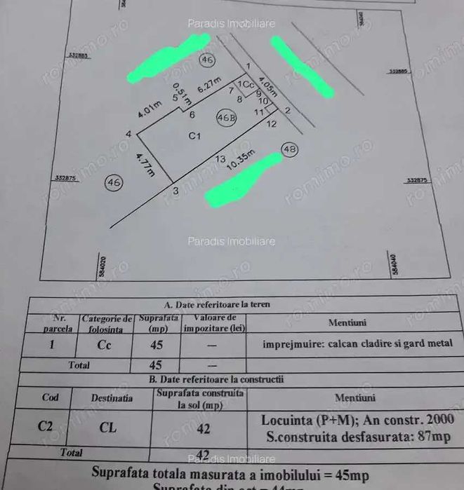 De vanzare casa 3 camere zona Damaroaia 2 bai, balcon deschis