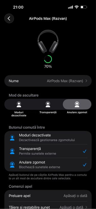 Casti over ear Apple AirPods Max culoare space Grey plus husa original