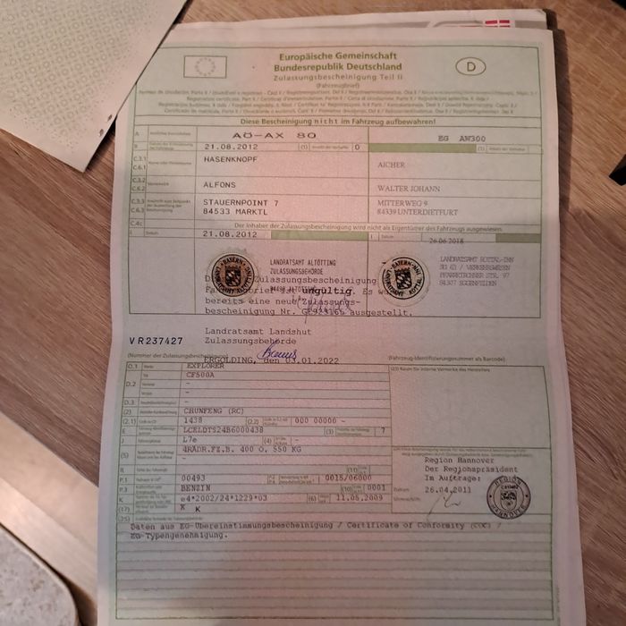 Vand atv cf moto 500