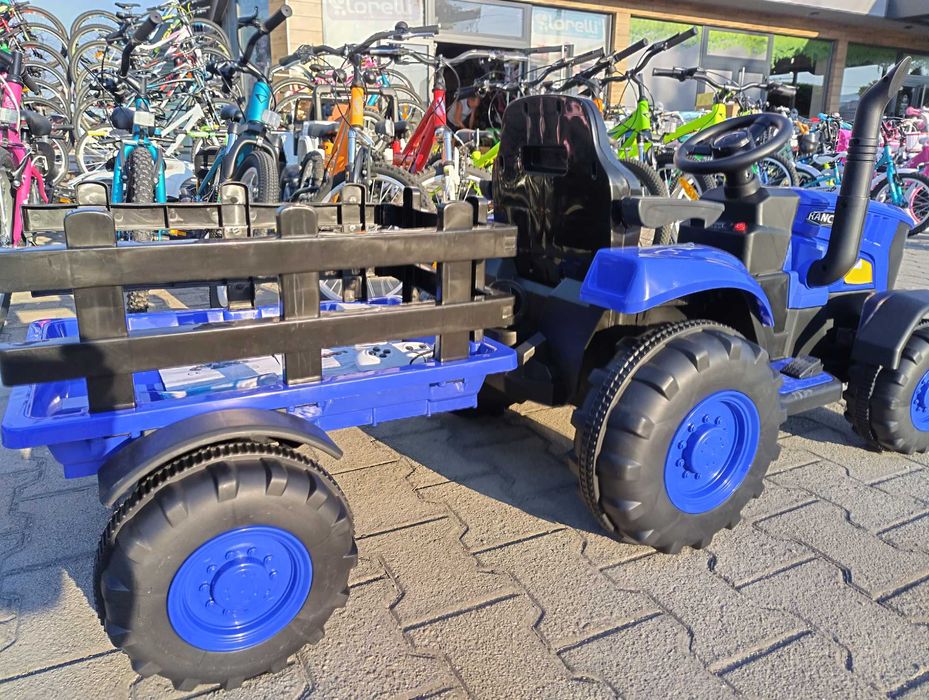 TEXAS акумулаторен трактор с ремарке RANCHER син