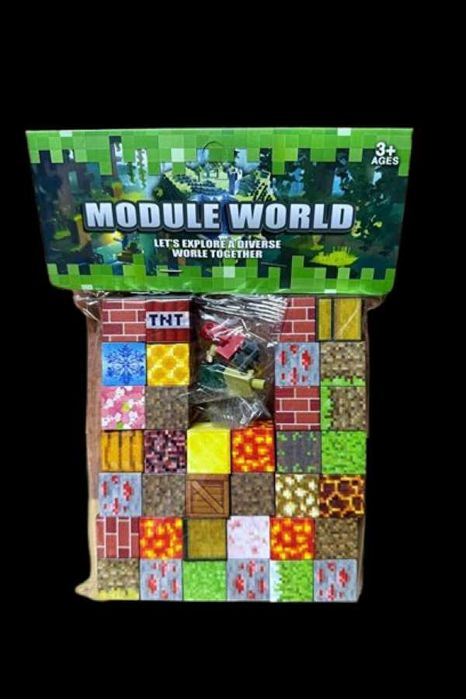 Cuburi Magnetice Minecraft - 36 cuburi si o figurina