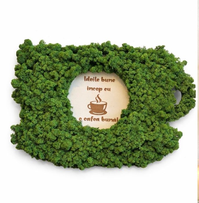 Tablou Coffee realizat din licheni stabilizati