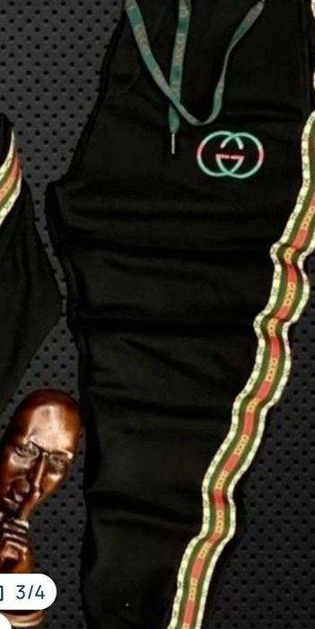 Trening bumbac Gucci, logo brodat import Italia