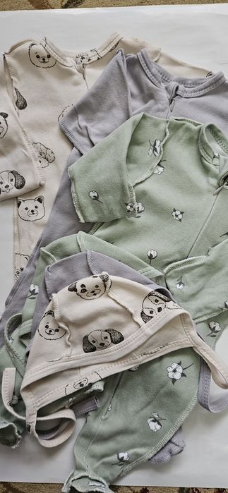 Слипы+ чепчики 0-3 мес crokid