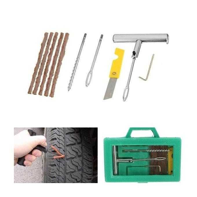 Авариен комплект за лепене на безкамерни гуми - 6 части.