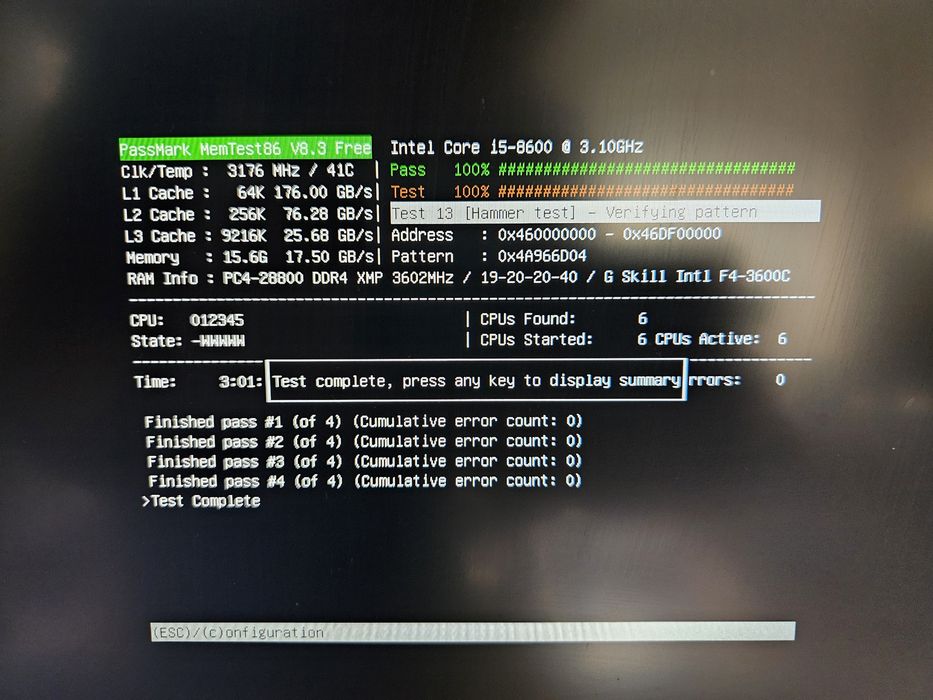 16GB G.Skill Ripjaws V DDR4 3600 2×8GB