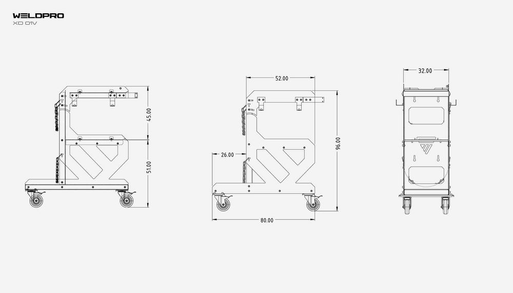 Количка за заваръчни апарати WELDPRO
