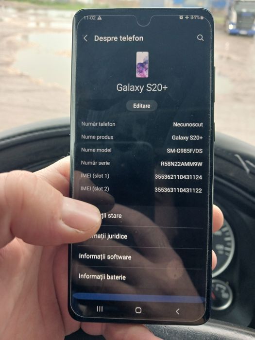 Vând samsung s20 plus ,dyspalai schimbat "oled"