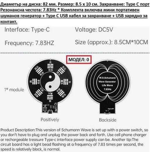 7.83Hz Резонатор Шуманов Генератор на Шуман Вълни Нискочестотен Импулс