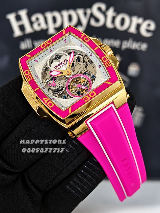 INVICTA Diablo Pink/Gold automatic 52 mm, Инвикта нов мъжки часовник
