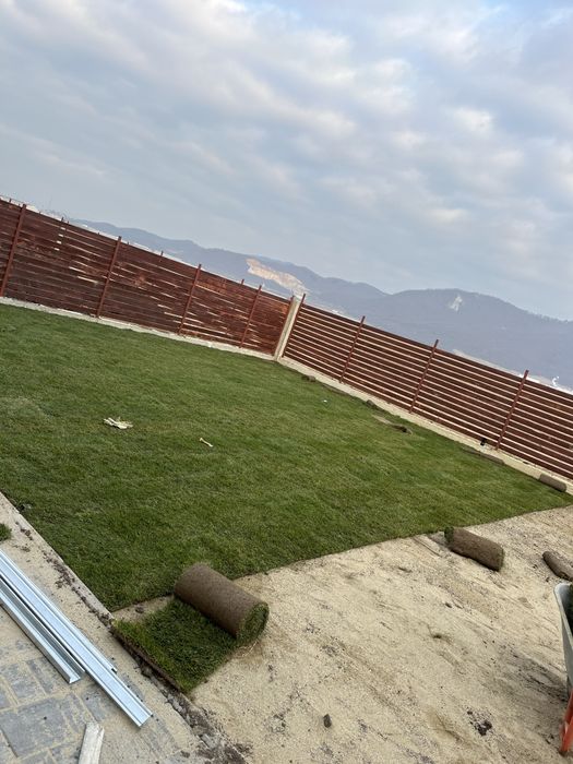Gazon rulou cu sistem de irigatii