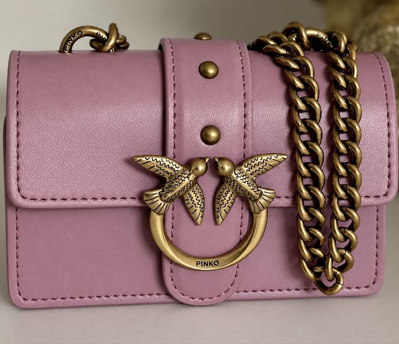 Pinko Mini bag цвят Roze Iris, лимитирана колелция!