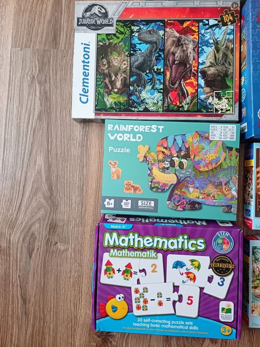Детски пъзели 4-7/8 г. + две настолни игри