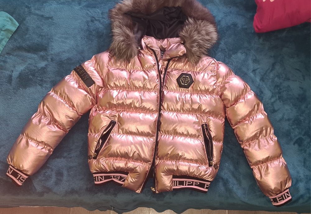 Дамско яке с естествен пух