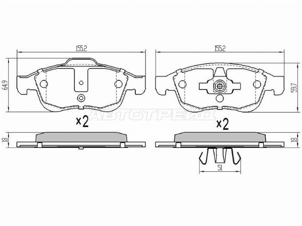 Колодки тормозные Dacia Duster