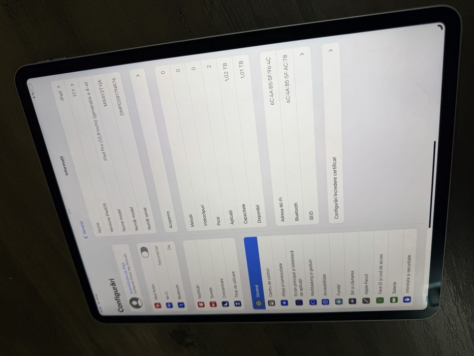 Ipad Pro 2023 , 12,9 inch , 1TB , Impecabila ,97% baterie .