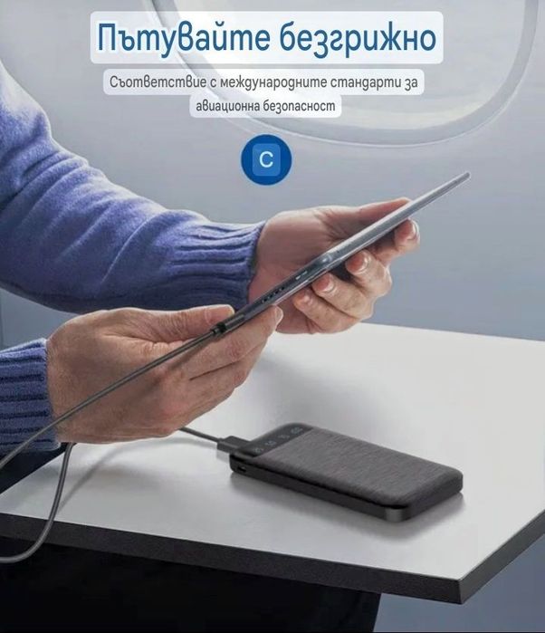 Power Bank/Батерия/Лед 10000 mah за зареждане на мобилни устройства