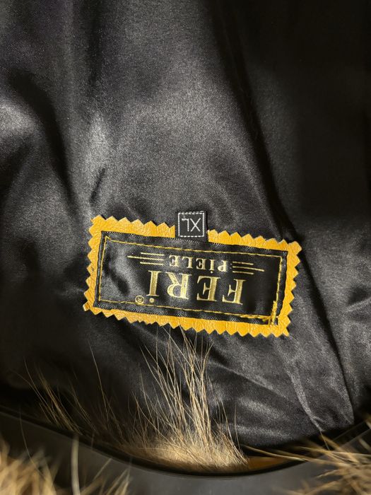 Geaca piele naturala si guler vulpe