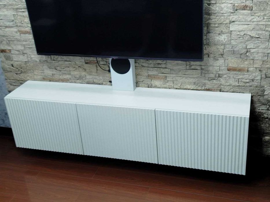 белая тумба под телевизор 160х30х40