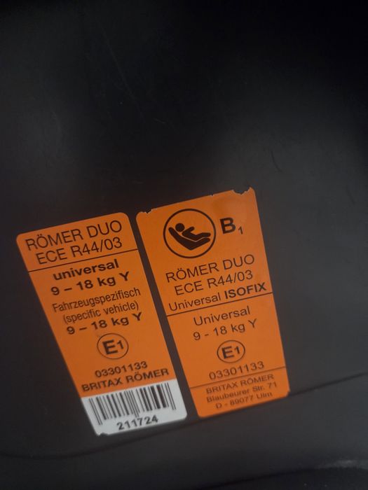 Romer Duo Ece R44/03 universal izofox  scaun bebe mașina