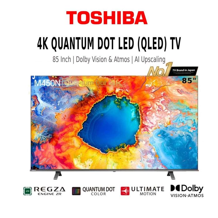 Toshiba 85" 4K Quantum Dot LED (QLED)  M450 Series 24/7 рассрочка есть