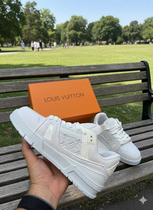 Adidasi LV Trainers Alb - Produs Full Box Premium