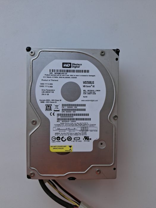 Жёсткий диск HDD 250 GB SATA — рабочий