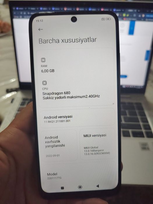 Redmi Note 11 6/128 GB Black Global versiya ideal xolat