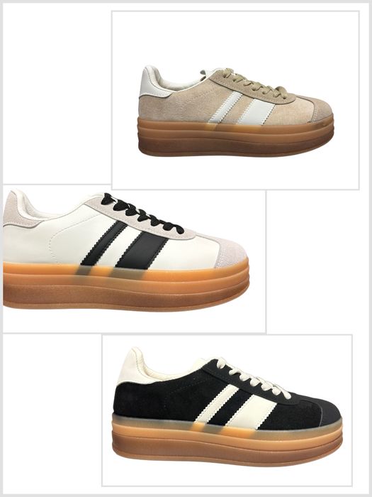 Дамски маратонки от еко кожа и велур-589