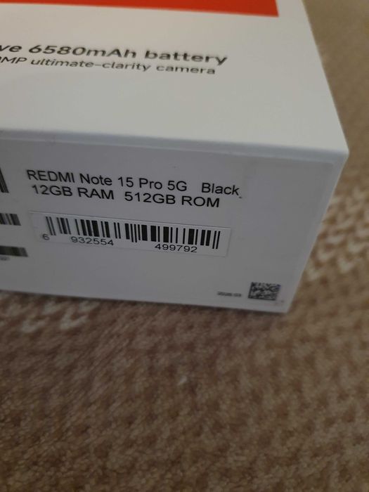 Xiaomi Redmi Note 15 Pro 5G 512 Gb 12 Gb Ram Nou Sigilat