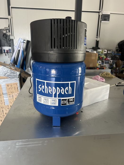 Компресор за въздух безмаслен 10 бара 24л -чисто нов Scheppach HC24V