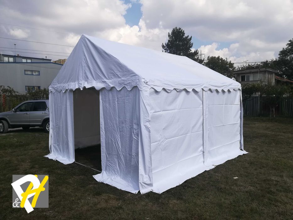 Шатра 3X8 м PROFESSIONAL - 50мм тръби, 100% водоустойчив PVC 550 гр/м2
