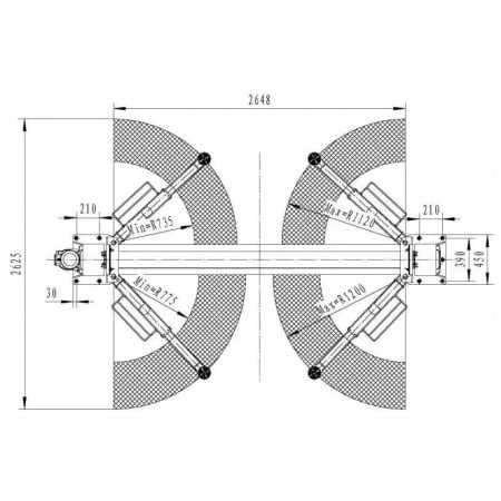 Elevator cu 2 coloane 4T blocaj automat 380V, ST8129-380V
