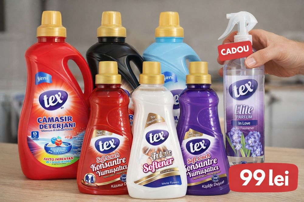 Pachet rufe 3 detergenti + 3 balsamuri CADOU spray textil