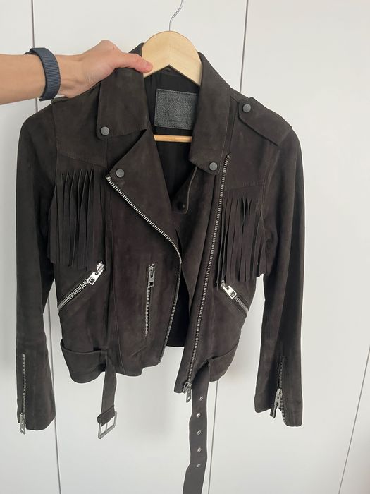 Allsaints jacheta piele/suede - dama