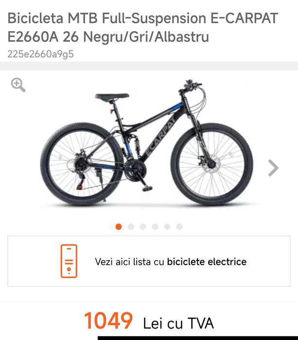 Vând bicicleta Ecarpat nouă!
